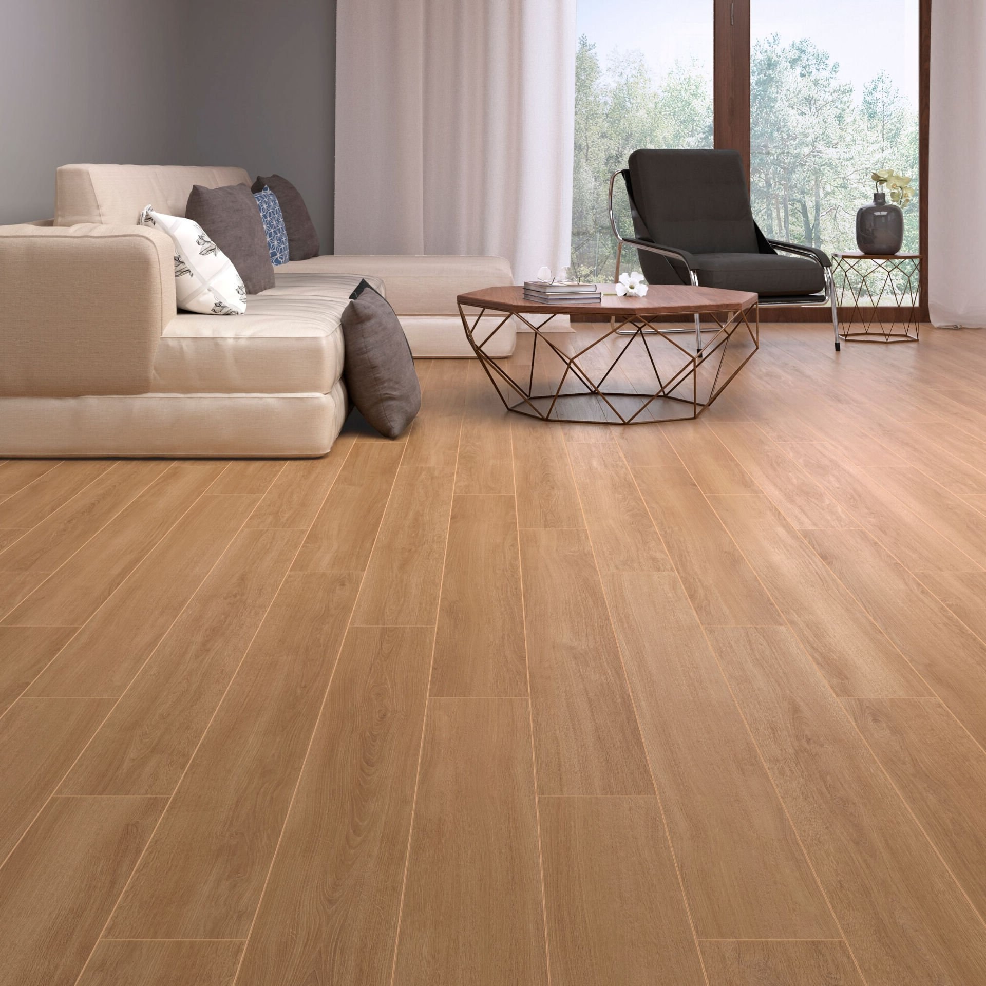 Çamsan Avangard Alaska Meşe 4510 laminat parke uygulama görseli