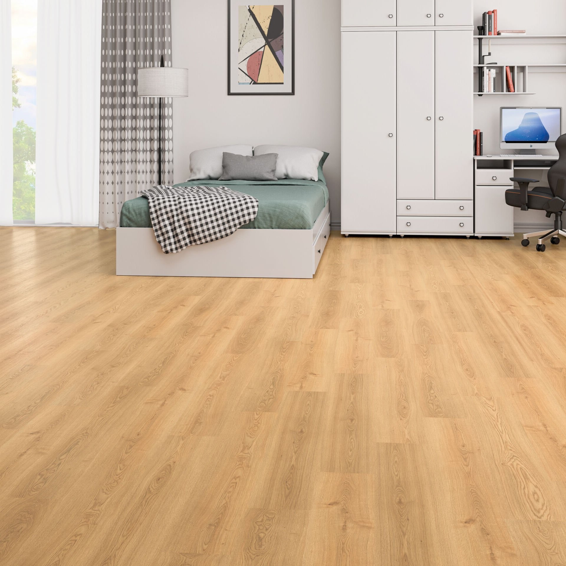 Çamsan Klasik Abant Meşe 704 laminat parke uygulama görseli