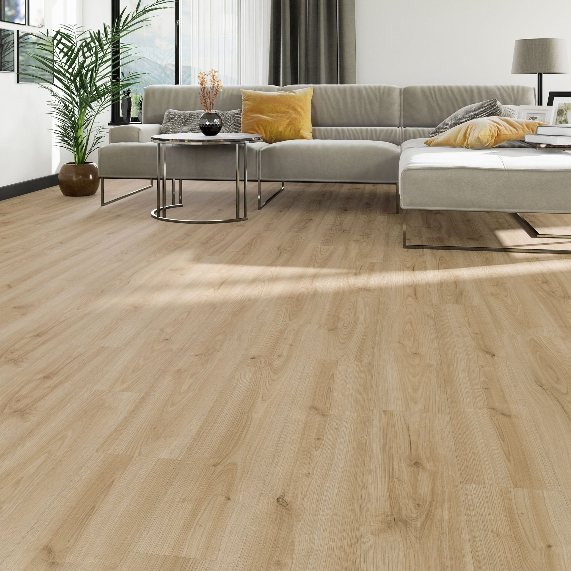 Çamsan Klasik Doğal Kestane 729 laminat parke uygulama görseli