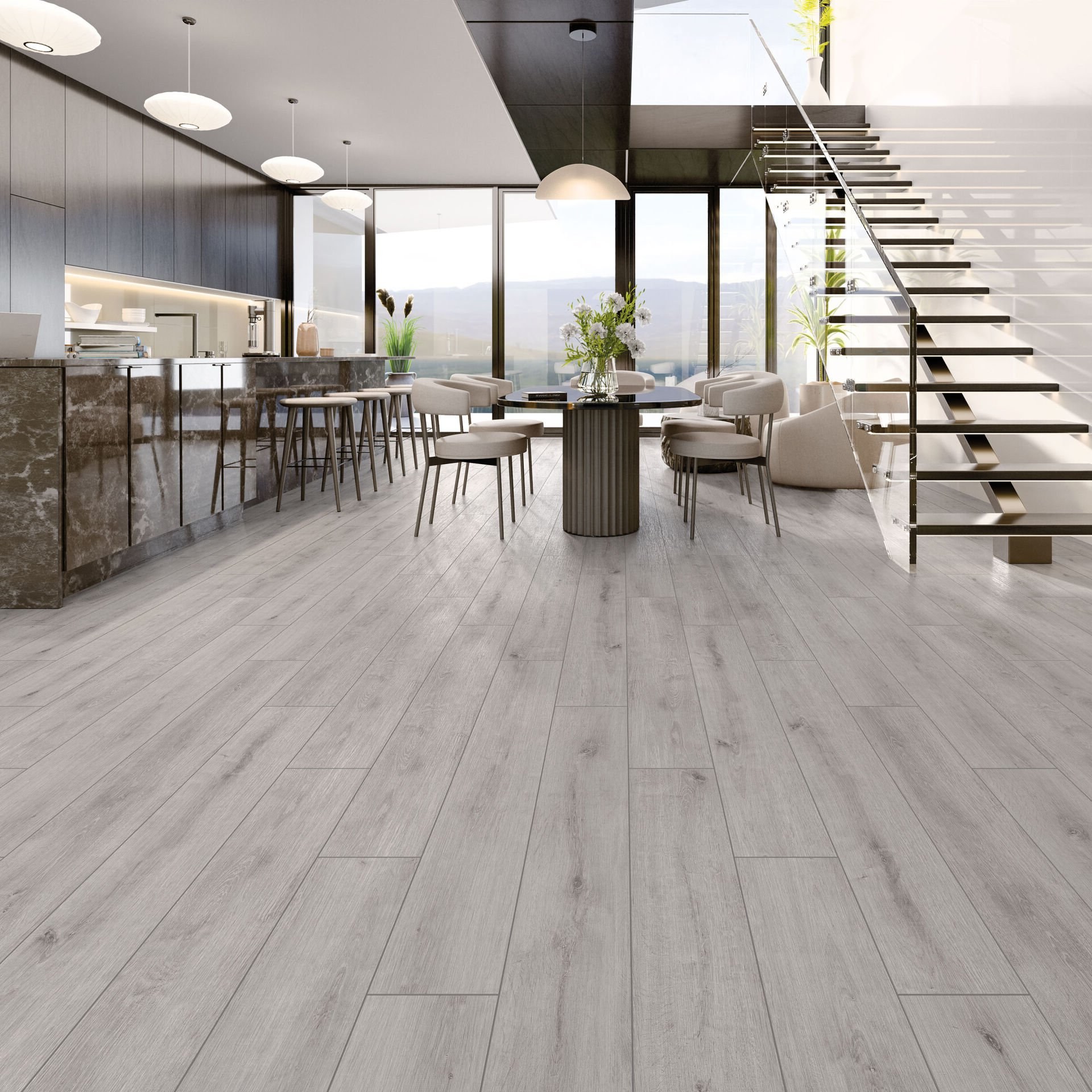 Çamsan Silver Plus Liva Meşe 5003 laminat parke uygulama görseli