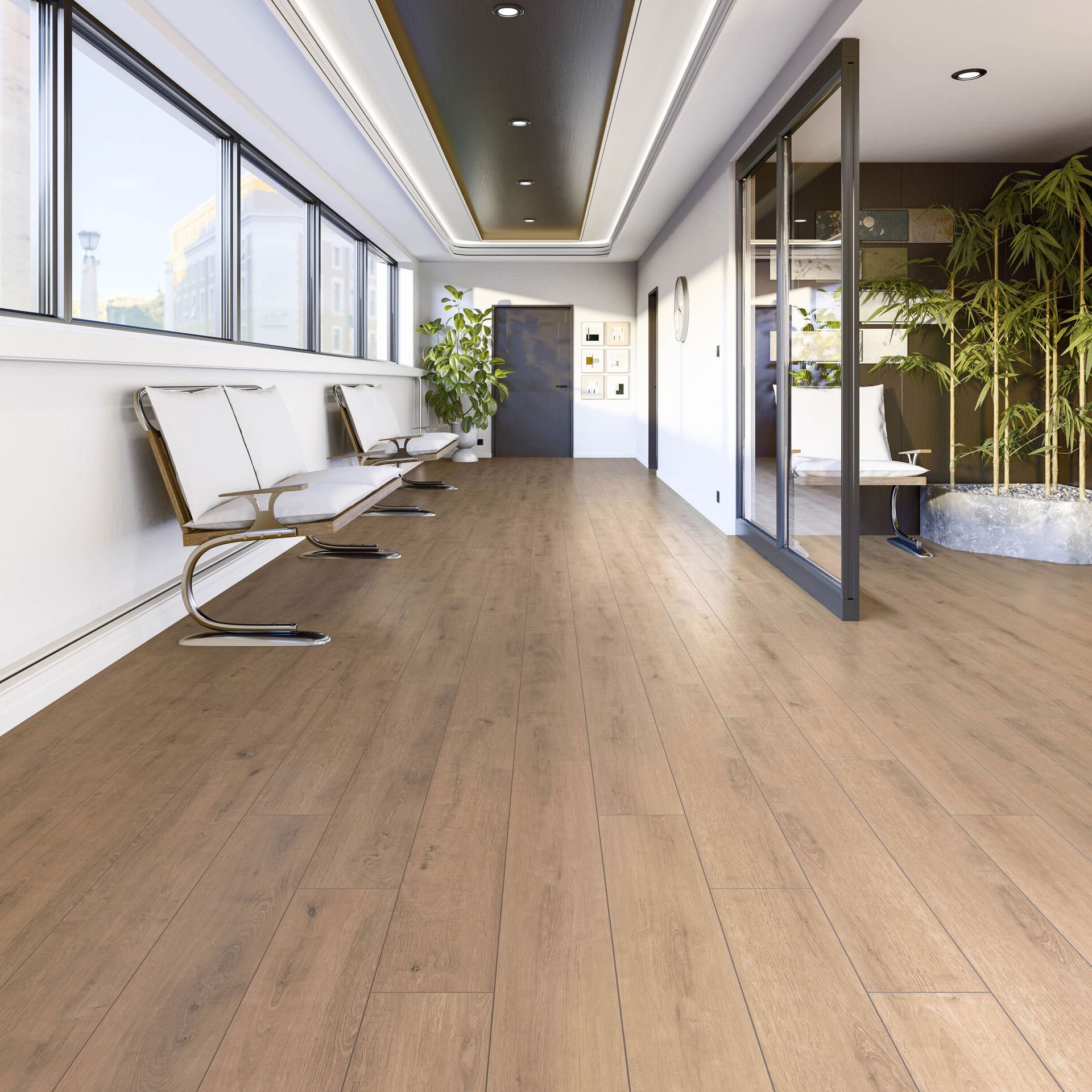 Çamsan Silver Plus Sakarya Meşe 5002 laminat parke uygulama görseli