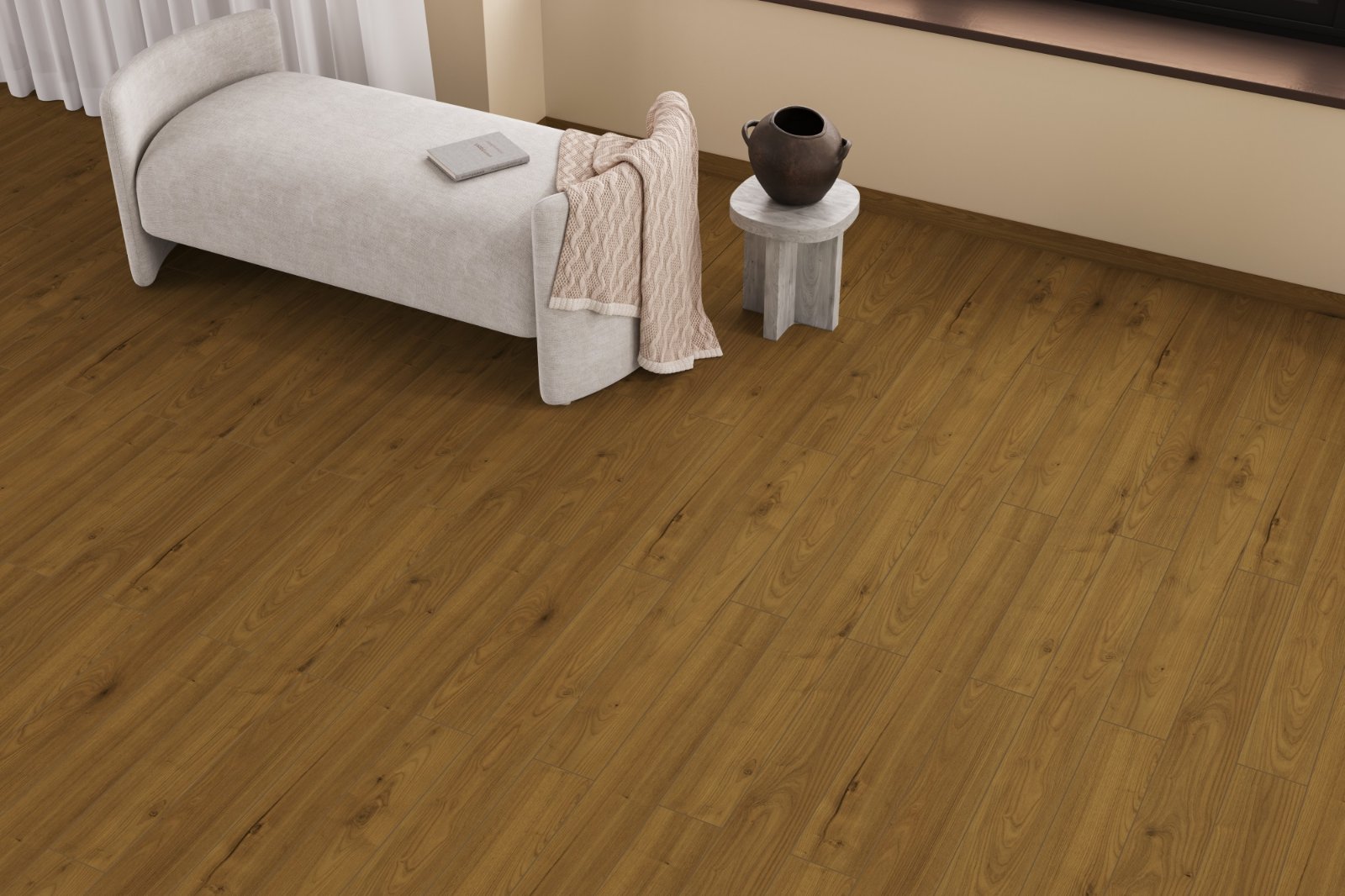 Floorpan Orion Gold Glint FOG007 laminat parke uygulama görseli